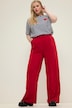 Hose, High Waist, weites Bein, Bundfalten