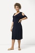 Jersey-Strandkleid, V-Ausschnitt, Zierbänder, Halbarm