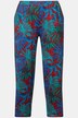 Spodnie dżersejowe 7/8, w palmy, szeroka nogawka, elastyczny pas