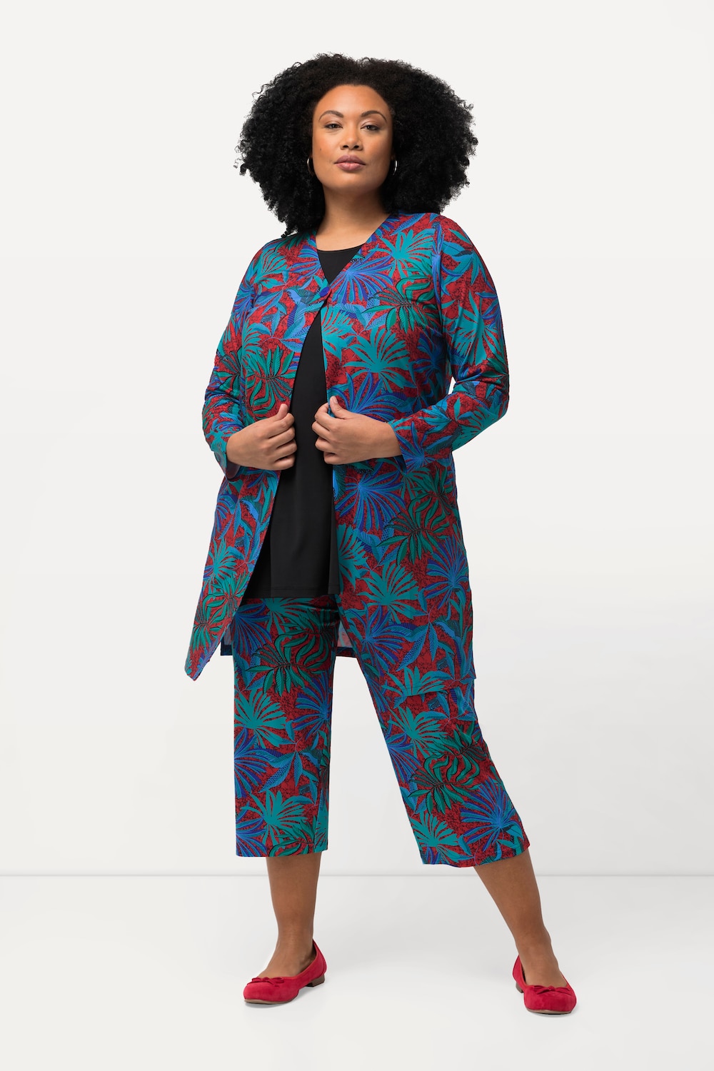 Große Größen Jerseyjacke, Damen, rot, Größe: 54/56, Polyester, Ulla Popken