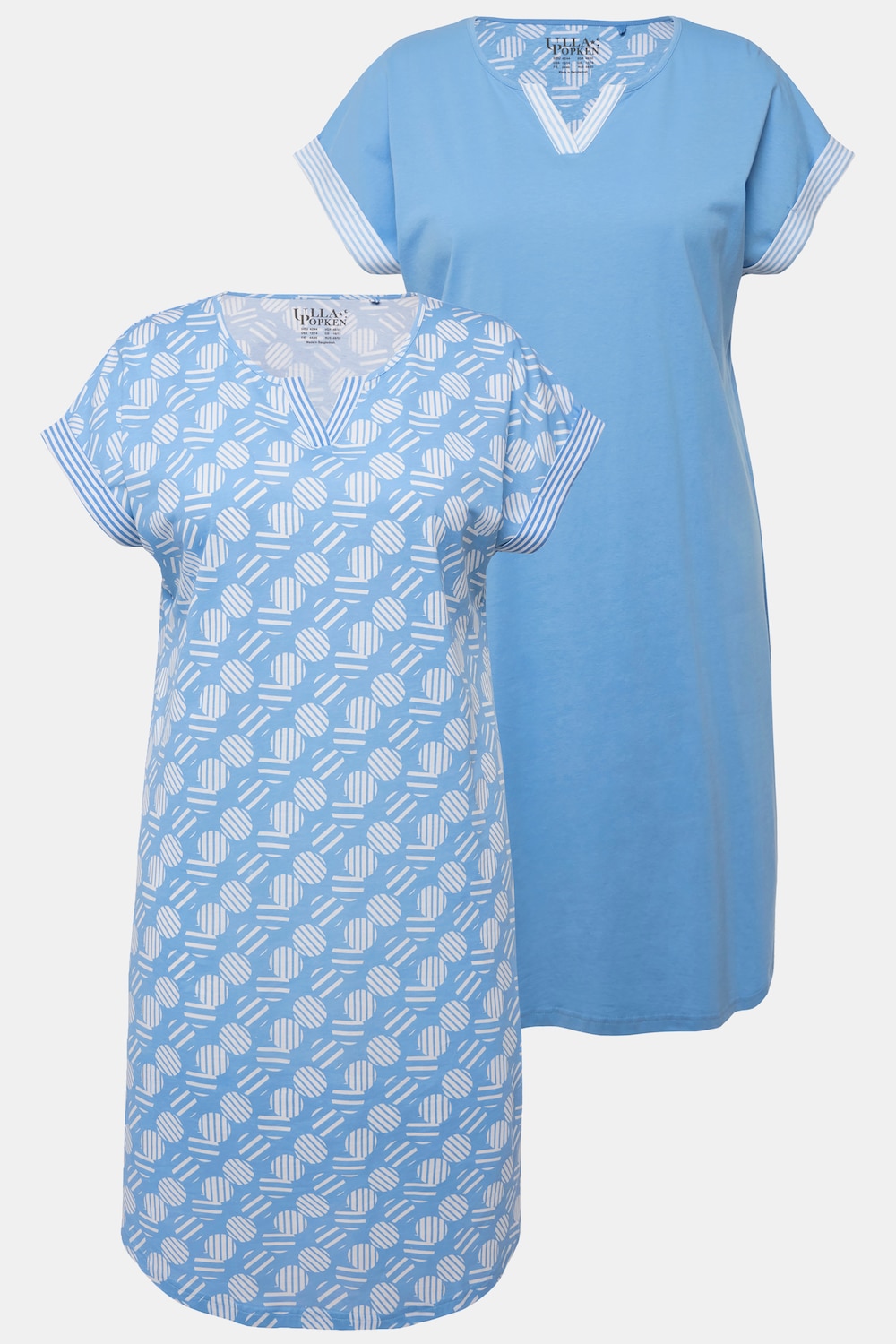 Große Größen Bigshirts, Damen, blau, Größe: 42/44, Baumwolle, Ulla Popken