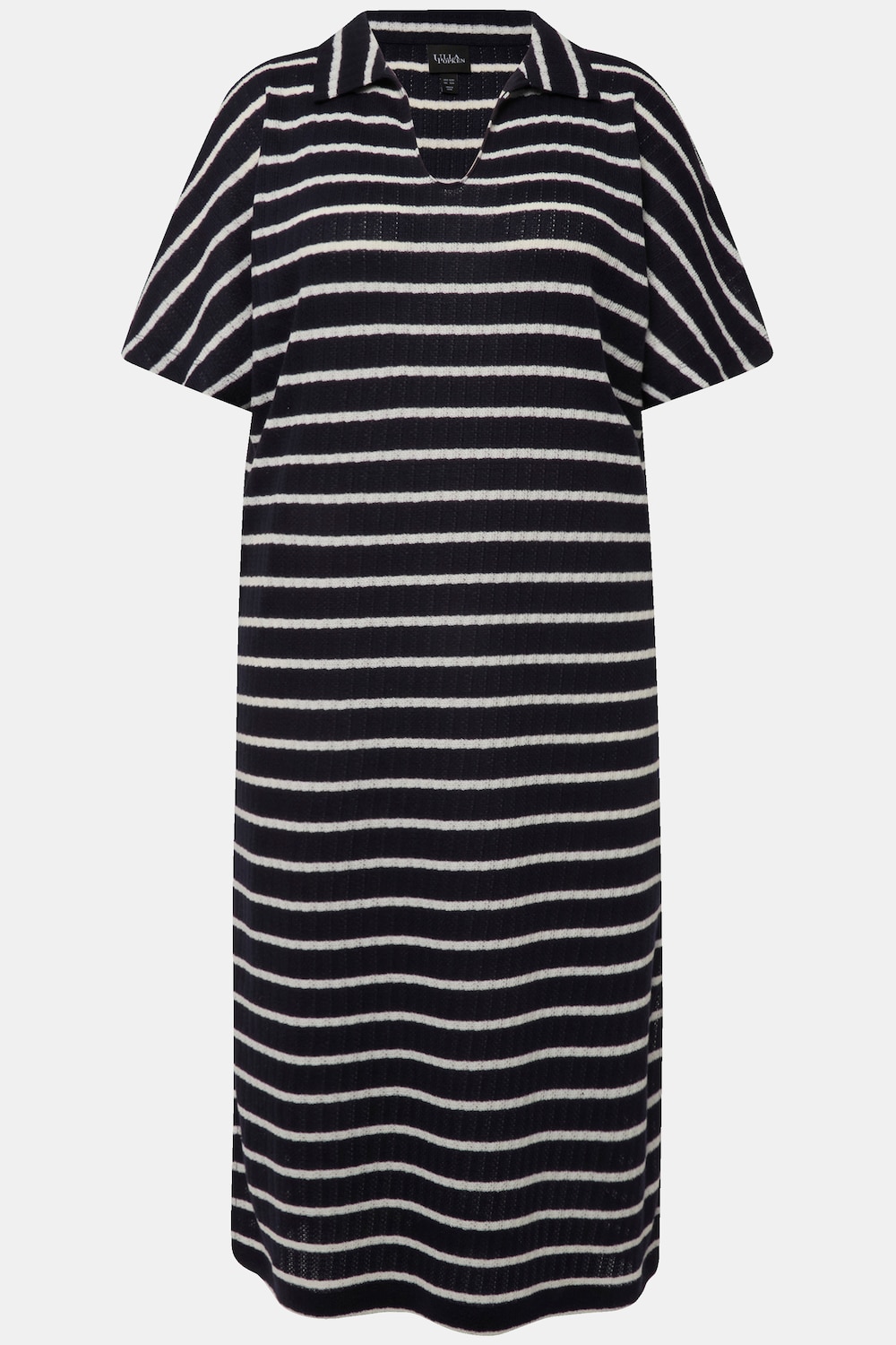Stora storlekar Midiklänning, Dam, blå, storlek: 50/52, Polyester, Ulla Popken