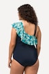 One-Shoulder badedragt, bløde skåle, flæser