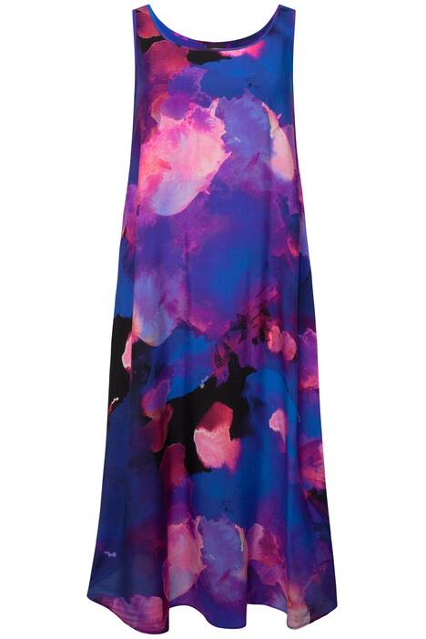 Midi šaty, puntíky, kulatý výstřih, bez rukávů