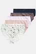 Culottes midi, lot de 5, imprimé étoiles/uni