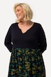 Jersey jurk, vlinders, tuniekhals, 3/4-mouwen
