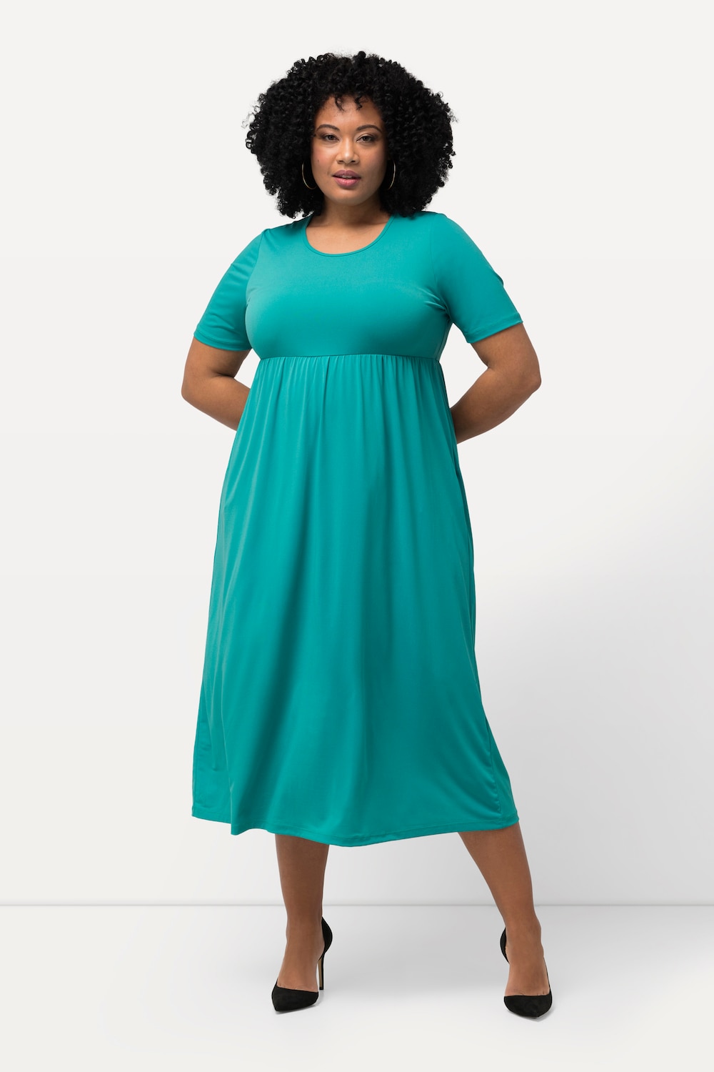 Große Größen Jerseykleid, Damen, türkis, Größe: 58/60, Polyester, Ulla Popken