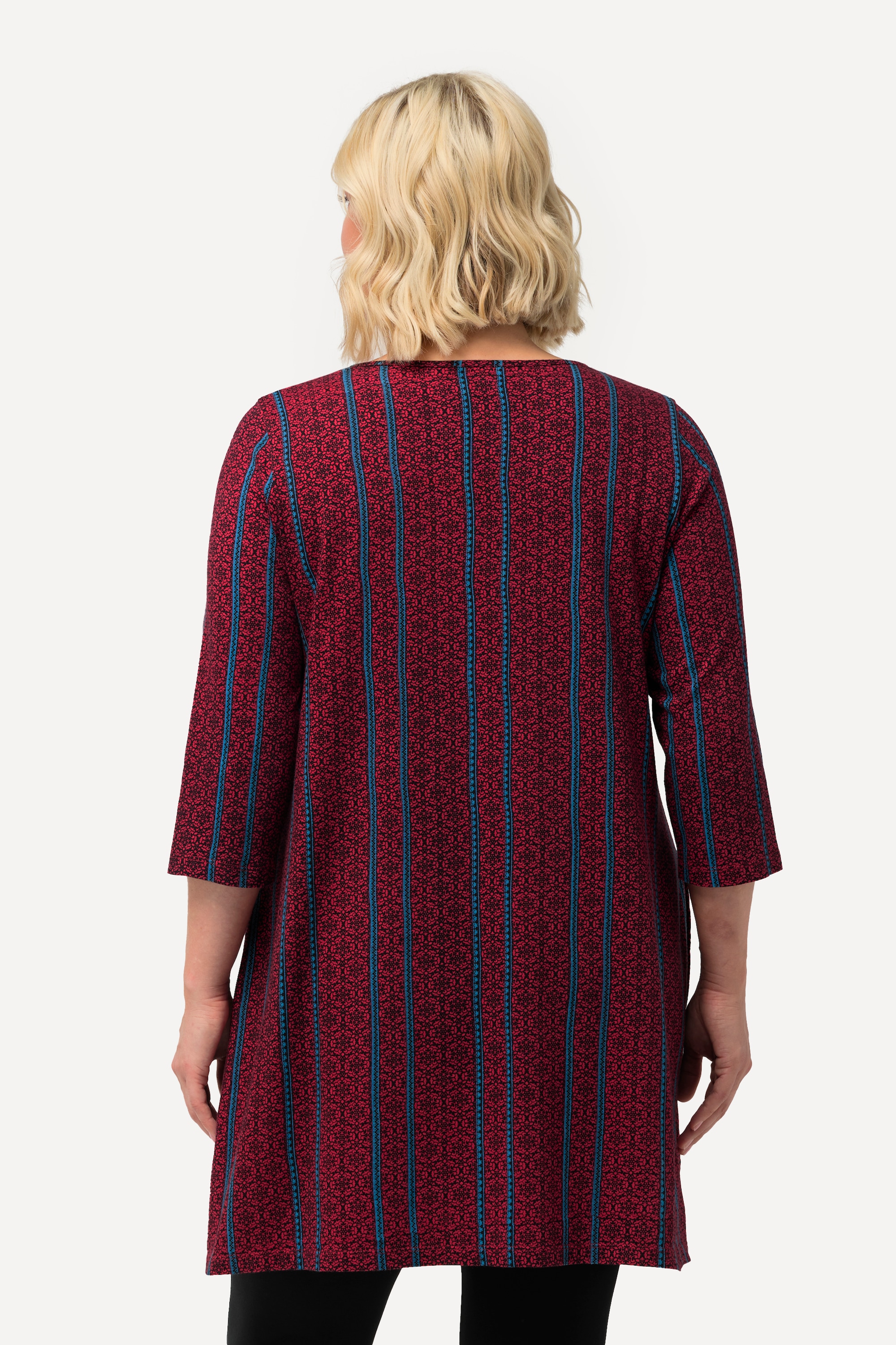 Ulla Popken Damen große Größen Longshirt A Linie Carree Ausschnitt