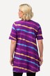 Longshirt, batikprint, A-lijn, V-halslijn, halve mouwen