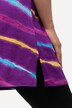 Longshirt, batikprint, A-lijn, V-halslijn, halve mouwen