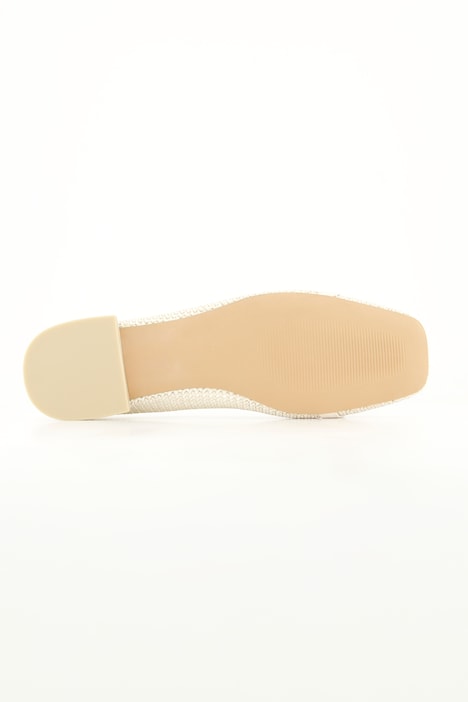 Ballerines Caprice, aspect tressé, barrette fantaisie, largeur G