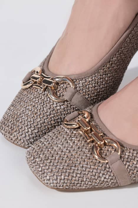 Caprice Ballerinas, Flechtoptik, Zierspange, Weite G