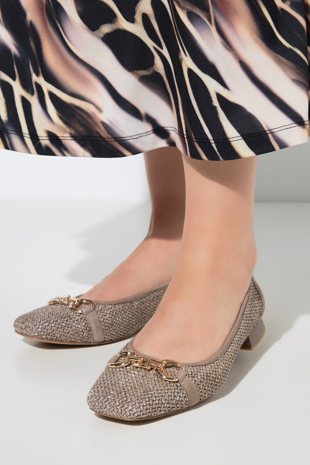 Caprice Ballerinas, Flechtoptik, Zierspange, Weite G