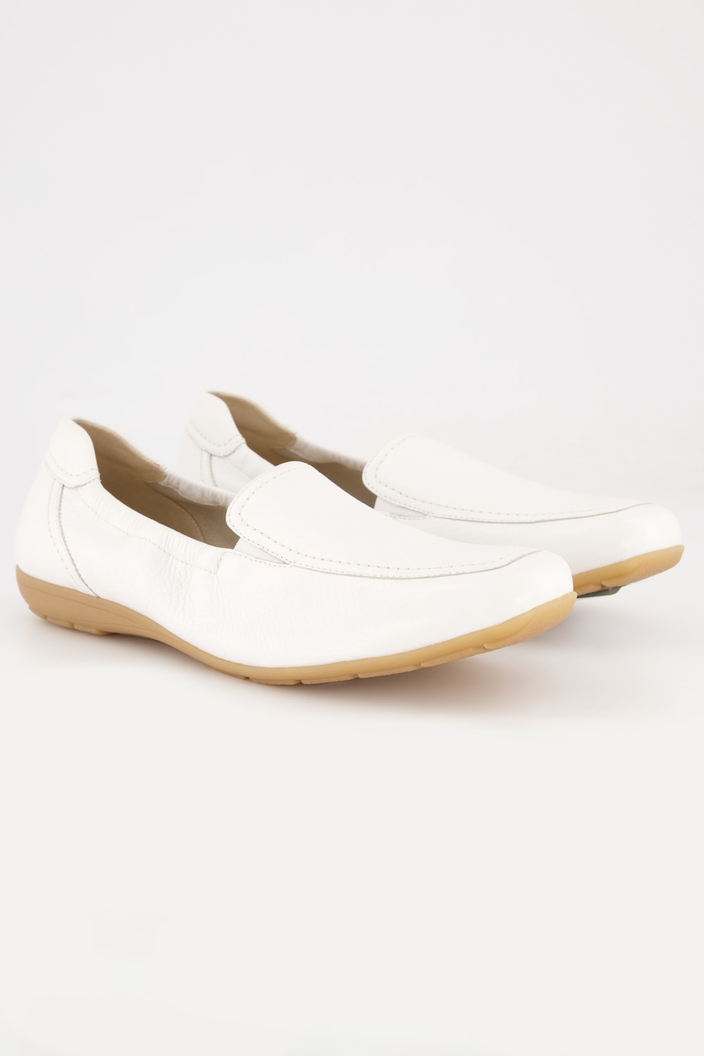 Grote Maten Caprice hertenleer-mocassins, Dames, wit, Maat: 37, Leer, Ulla Popken