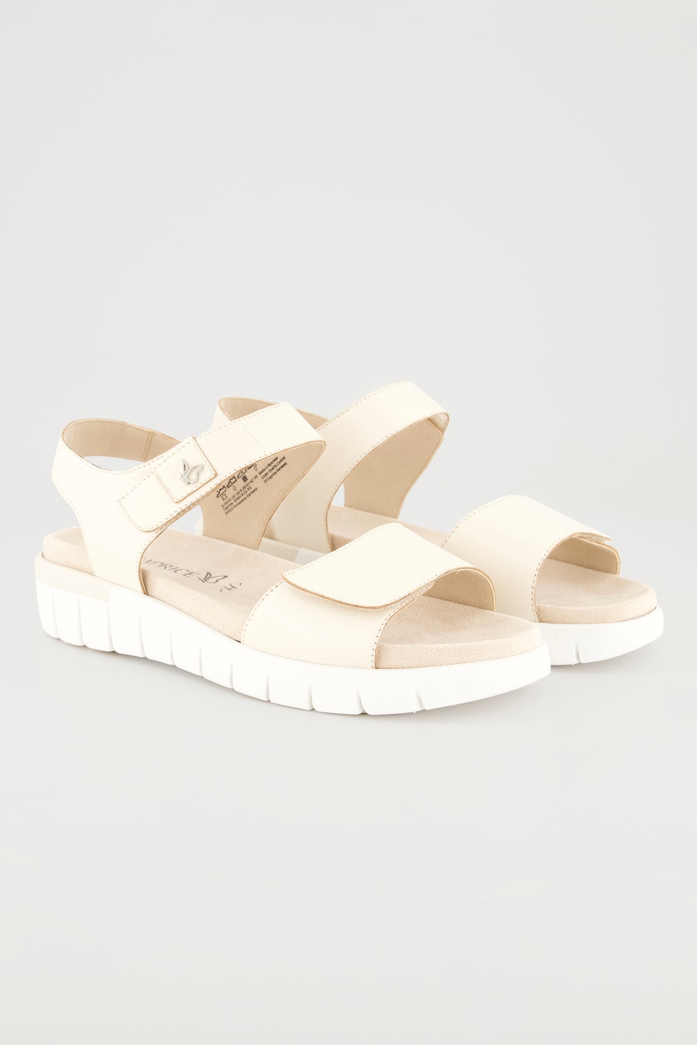 Grote Maten Caprice comfortabele sandalen, Dames, beige, Maat: 41, Leer, Ulla Popken