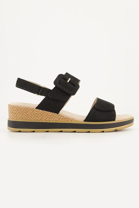 Caprice leren sandalen, nubuckleer, wijdte K