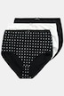 Maxislips, 3er-Pack, Punkte / einfarbig, High Waist