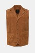 JP 1880 gilet, leer, zacht suède, revers