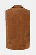 JP 1880 gilet, leer, zacht suède, revers