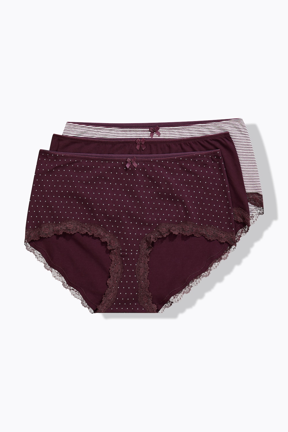 Große Größen Hipster, Damen, lila, Größe: 46/48, Baumwolle/Synthetische Fasern/Elasthan, Ulla Popken