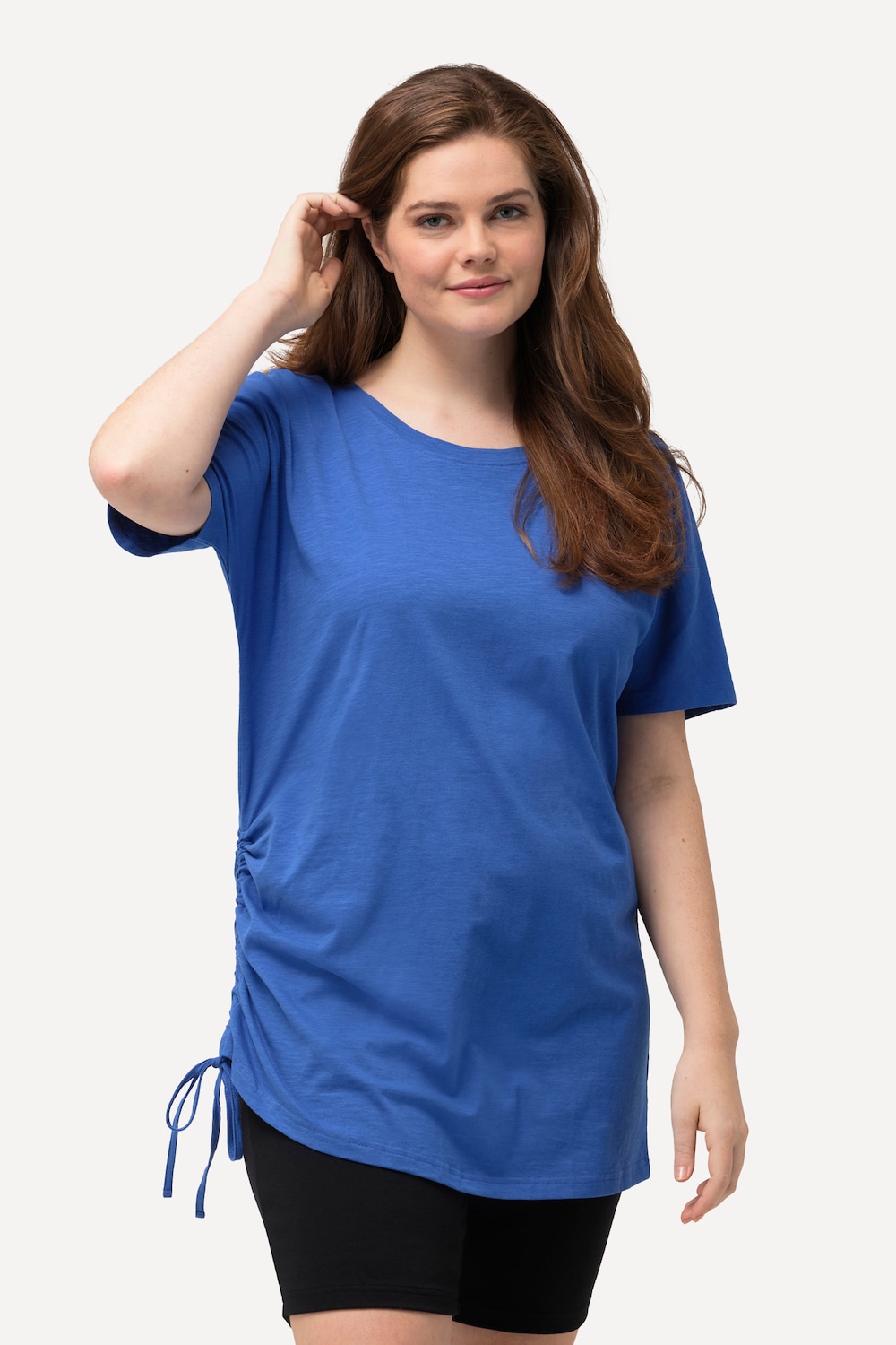 Große Größen Longshirt, Damen, blau, Größe: 50/52, Baumwolle, Ulla Popken