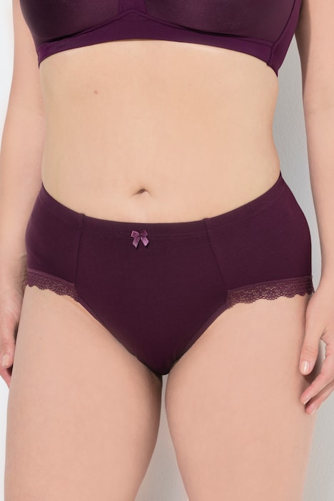 Slip comfort in confezione da tre con orli di pizzo, pensati per chi siede a lungo