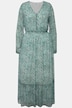 Maxikleid, A-Line, Paisley Print, V-Ausschnitt, elastische Taille, Langarm