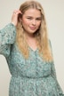 Maxikleid, A-Line, Paisley Print, V-Ausschnitt, elastische Taille, Langarm