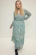 Maxikleid, A-Line, Paisley Print, V-Ausschnitt, elastische Taille, Langarm
