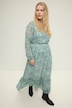 Maxikleid, A-Line, Paisley Print, V-Ausschnitt, elastische Taille, Langarm