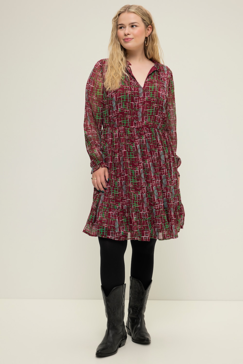 Thumbnail - Große Größen Minikleid, Damen, rot, Größe: 54/56, Polyester, Studio Untold