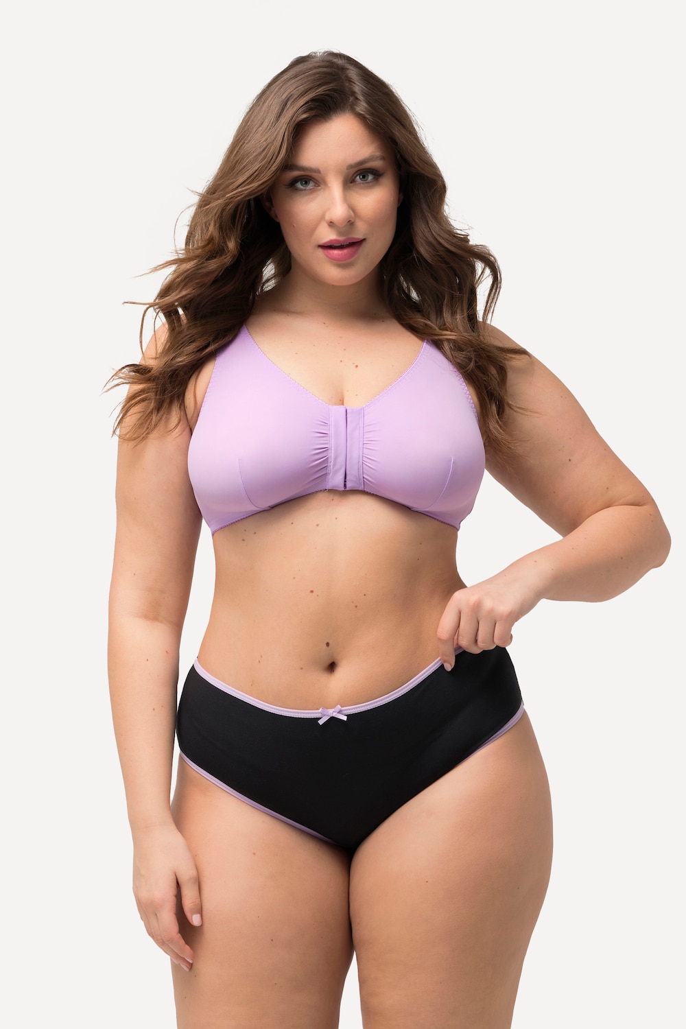 Große Größen Midislips, Damen, schwarz, Größe: 46/48, Baumwolle, Ulla Popken