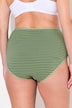 Maxislips, set van 5, strepen/effen, hoge taille