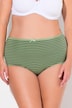 Maxislips, set van 5, strepen/effen, hoge taille