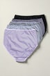 Maxislips, 5er-Pack, Ringel/einfarbig, High Waist