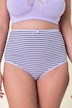 Maxislips, 5er-Pack, Ringel/einfarbig, High Waist