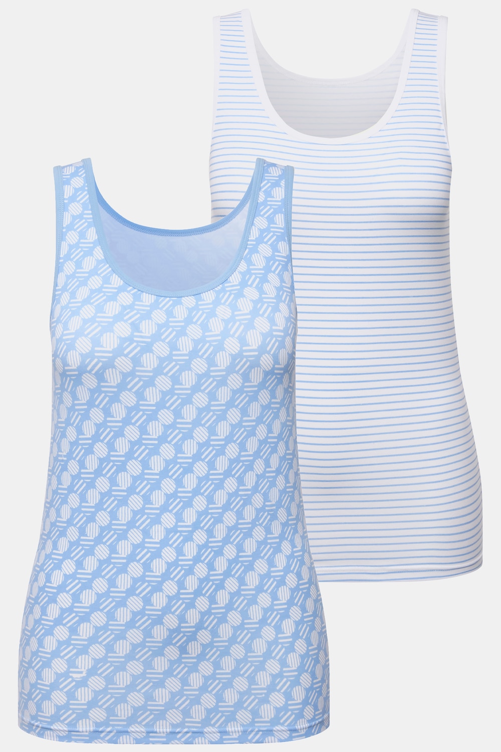 Große Größen Tanktops, Damen, blau, Größe: 58/60, Baumwolle, Ulla Popken