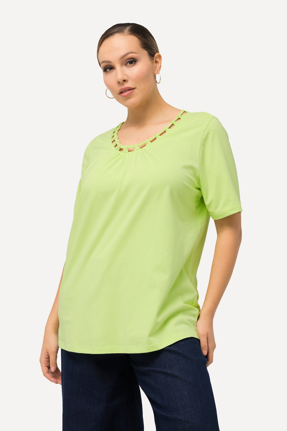 Große Größen T-Shirt, Damen, grün, Größe: 50/52, Baumwolle, Ulla Popken