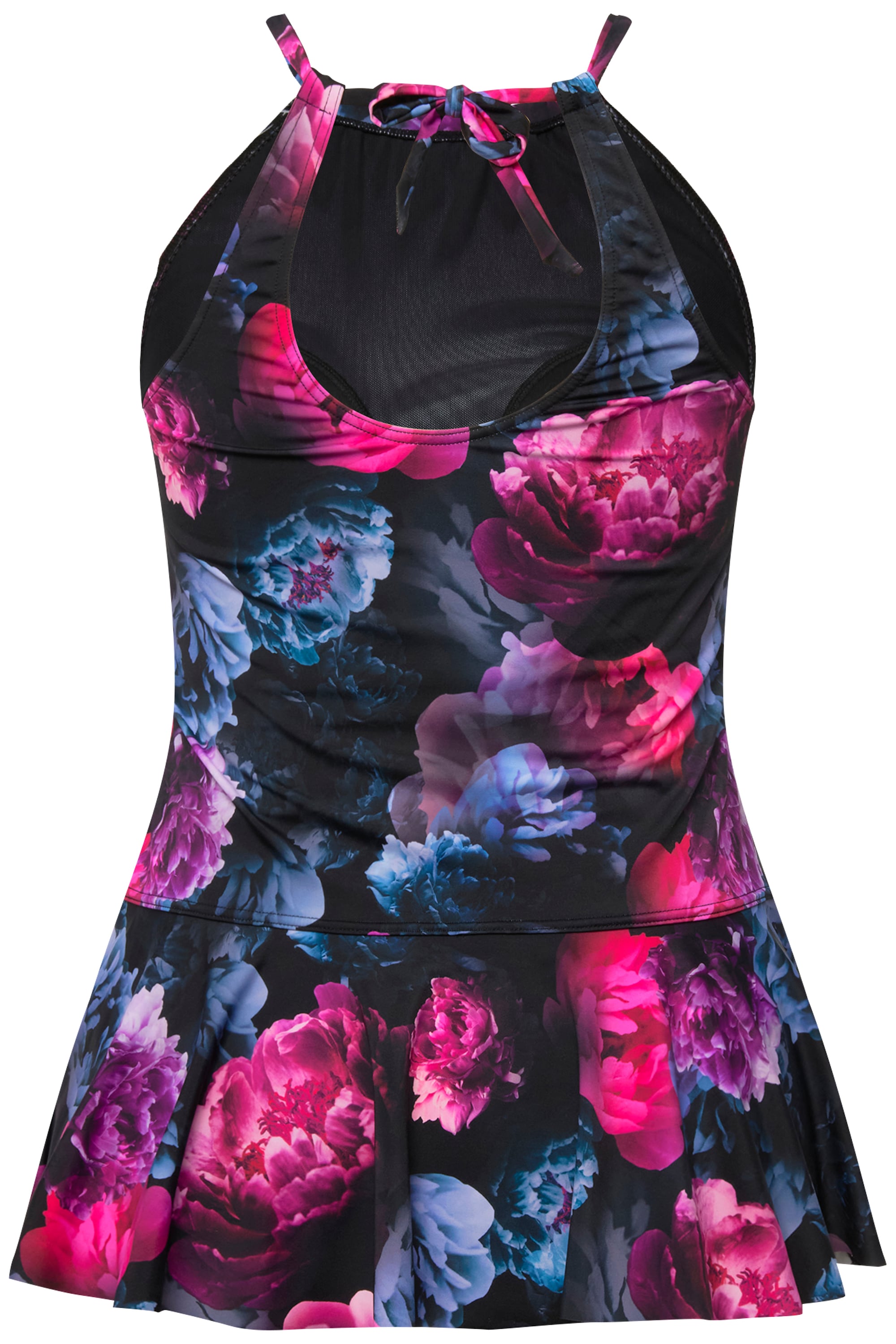 Ulla Popken Damen große Größen Tankini Pfingstrosen Softcups Schößchen 827484