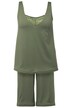 Krátké pyžamo, krajka, výstřih do V, bez rukávů, šortky