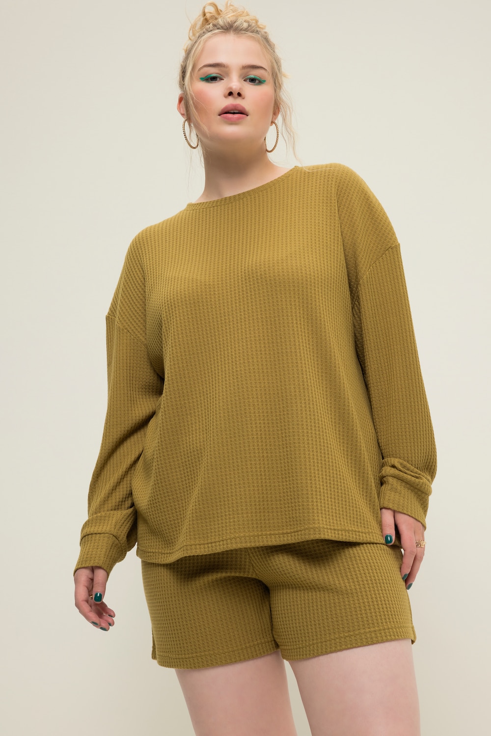 Große Größen Schlafanzug, Damen, braun, Größe: 58/60, Polyester/Viskose, Studio Untold