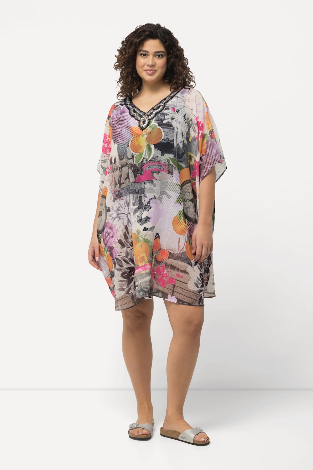 Thumbnail - Große Größen Tunika, Damen, beige, Größe: 3=58-64, Polyester, Ulla Popken