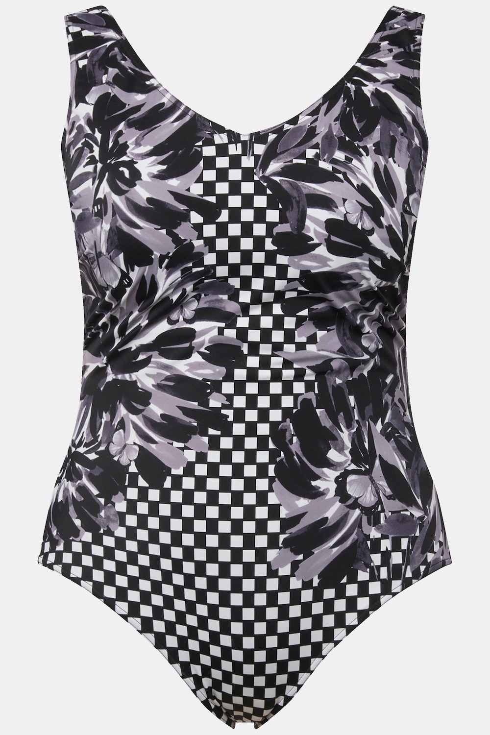 Stora storlekar Baddräkt, Dam, svart, storlek: 44, Polyester/Syntetfibrer/Elastan, Ulla Popken