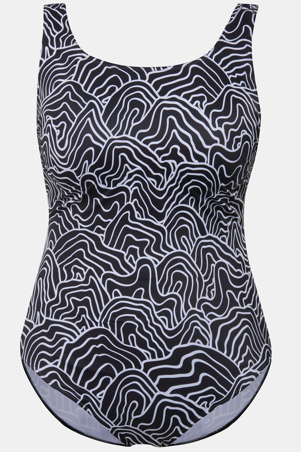 Stora storlekar Baddräkt, Dam, svart, storlek: 62/64, Polyester/Elastan, Ulla Popken