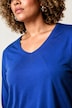 Longshirt, Ziernähte, A-Linie, V-Ausschnitt, 3/4-Arm