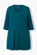 Longshirt, siernaden, A-lijn, V-hals, 3/4-mouw