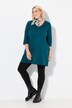 Longshirt, siernaden, A-lijn, V-hals, 3/4-mouw