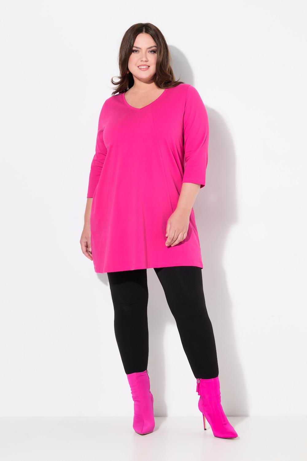 Große Größen Longshirt, Damen, rosa, Größe: 58/60, Baumwolle, Ulla Popken