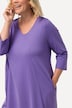 Longshirt, Ziernähte, A-Linie, V-Ausschnitt, 3/4-Arm