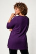 Longshirt, Ziernähte, A-Linie, V-Ausschnitt, 3/4-Arm